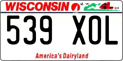 WI license plate 539XOL
