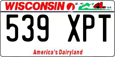 WI license plate 539XPT