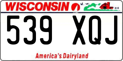 WI license plate 539XQJ