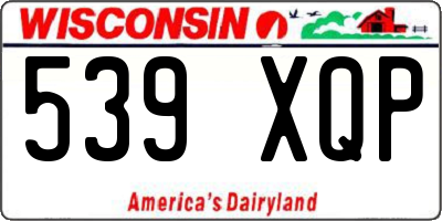 WI license plate 539XQP
