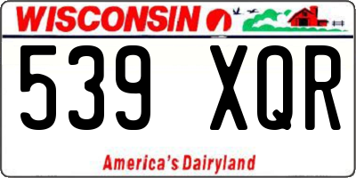 WI license plate 539XQR