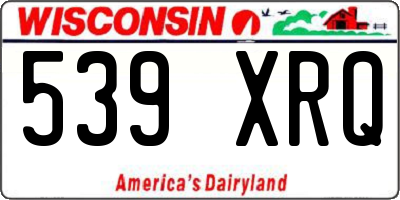 WI license plate 539XRQ