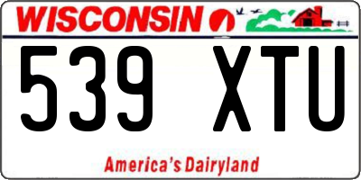 WI license plate 539XTU