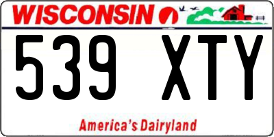 WI license plate 539XTY