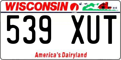WI license plate 539XUT