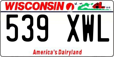 WI license plate 539XWL