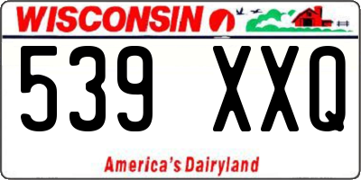 WI license plate 539XXQ