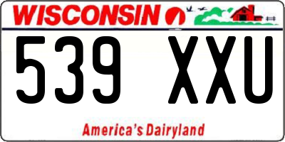 WI license plate 539XXU