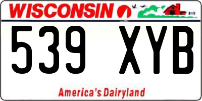 WI license plate 539XYB