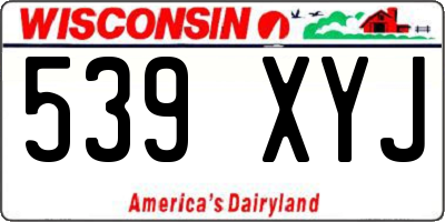 WI license plate 539XYJ