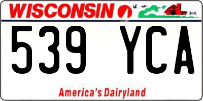 WI license plate 539YCA