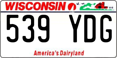 WI license plate 539YDG