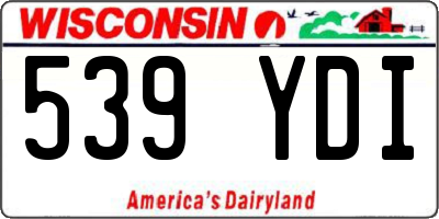 WI license plate 539YDI