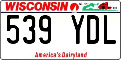 WI license plate 539YDL