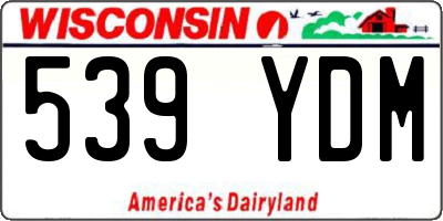 WI license plate 539YDM