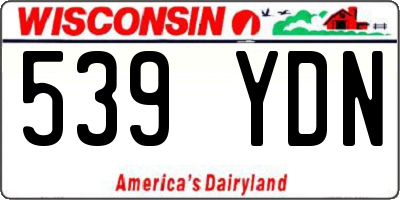WI license plate 539YDN