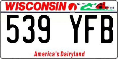 WI license plate 539YFB