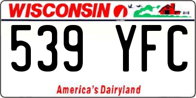 WI license plate 539YFC