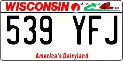 WI license plate 539YFJ