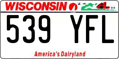 WI license plate 539YFL