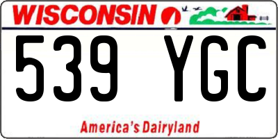 WI license plate 539YGC