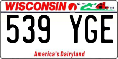 WI license plate 539YGE