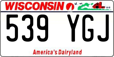 WI license plate 539YGJ