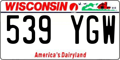 WI license plate 539YGW