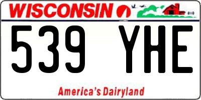WI license plate 539YHE