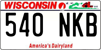 WI license plate 540NKB