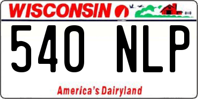 WI license plate 540NLP