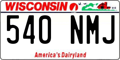WI license plate 540NMJ