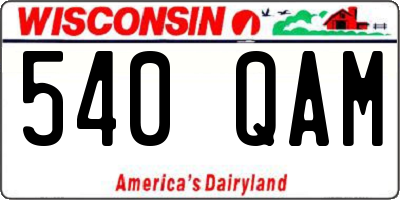 WI license plate 540QAM