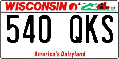 WI license plate 540QKS