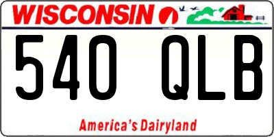 WI license plate 540QLB