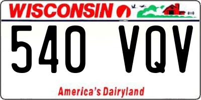 WI license plate 540VQV
