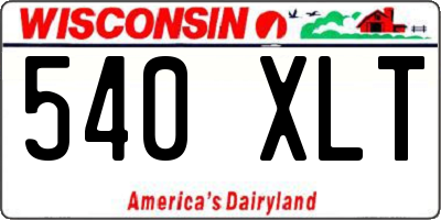 WI license plate 540XLT