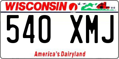 WI license plate 540XMJ