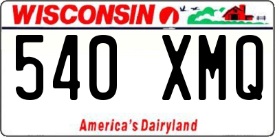 WI license plate 540XMQ