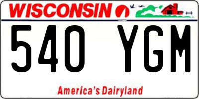 WI license plate 540YGM