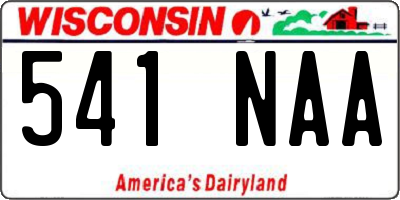 WI license plate 541NAA