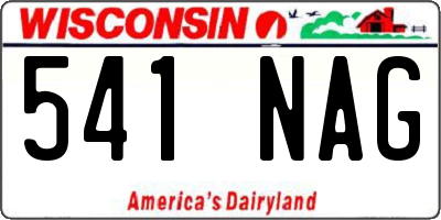 WI license plate 541NAG