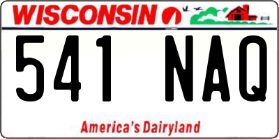 WI license plate 541NAQ