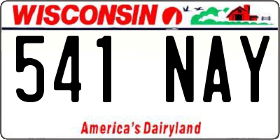 WI license plate 541NAY