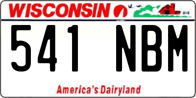 WI license plate 541NBM