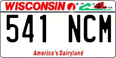 WI license plate 541NCM