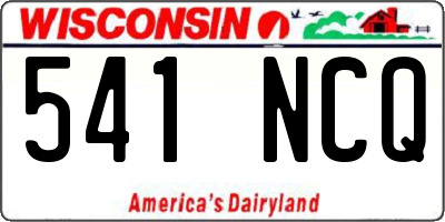 WI license plate 541NCQ