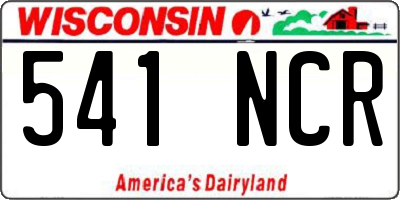 WI license plate 541NCR