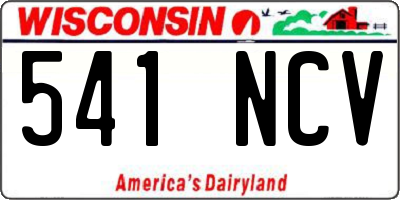 WI license plate 541NCV