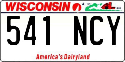 WI license plate 541NCY